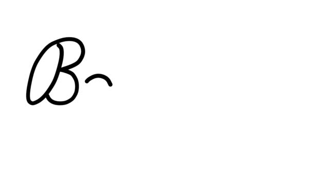 六种草书和哥特式字体中的班卓琴装饰手写体动画 — 图库视频影像