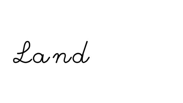 Landslide Decorative Handwriting Animation Six Cursive Gothic Fonts — Stock Video