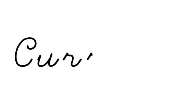 Current Decorative Handwriting Animation Έξι Cursive Και Γοτθικές Γραμματοσειρές — Αρχείο Βίντεο