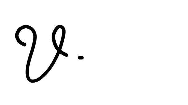 Volt Decorative Handwriting Animation Six Cursive Gothic Fonts — Stock Video