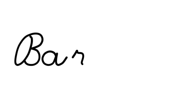 Barrel Decorative Handwriting Animation Six Cursive Gothic Fonts — Stock Video