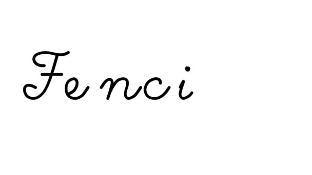 Анимация Фехтования Декоративного Почерка Шестью Проклятыми Готическими Шрифтами — стоковое видео