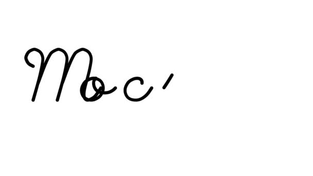 Mockup Decorative Handwriting Animation Six Cursive Gothic Fonts — Stock Video