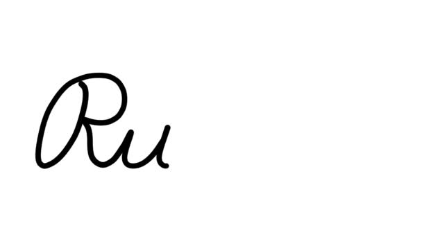 Декоративная Почерковедческая Анимировка Правителя Шестью Курсивными Готическими Шрифтами — стоковое видео
