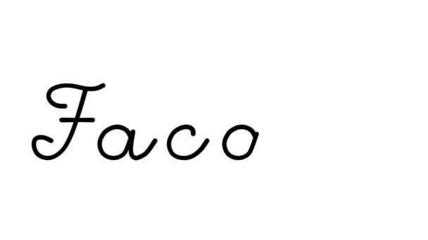 Facade Decorative Handwriting Animation Six Cursive Gothic Fonts — Stock Video