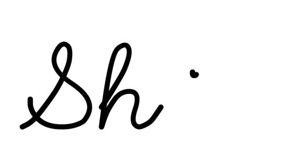 Shit Decorative Handwriting Animation Six Cursive Gothic Fonts — 비디오