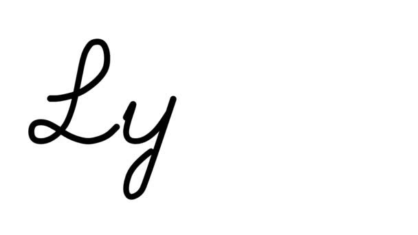 Lyon Decorative Handwriting Animation Six Cursive Gothic Fonts — Stock Video