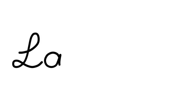 Ладенська Декоративна Анімація Почерку Шести Проклятих Готичних Шрифтах — стокове відео
