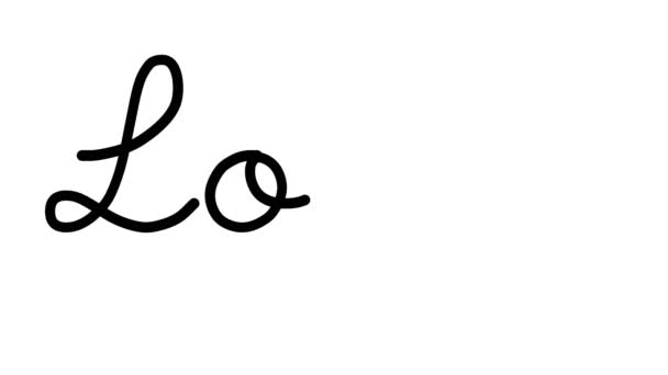 Loop Decoratieve Handschrift Animatie Zes Cursieve Gotische Fonts — Stockvideo