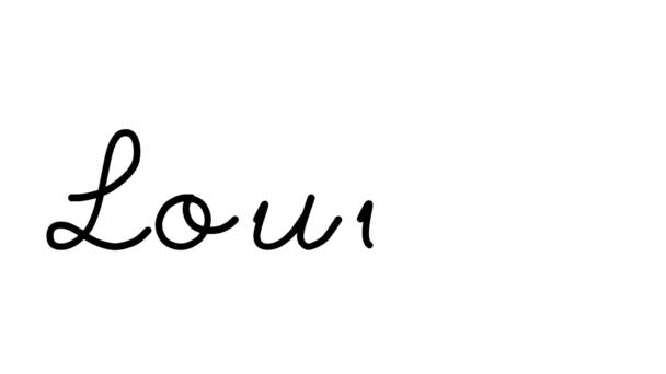 Louvre Decorative Handwriting Animation Six Cursive Gothic Fonts — Stock Video