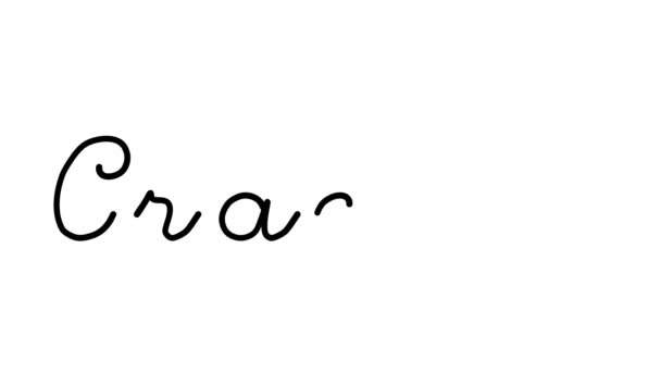 Cracker Decorative Handwriting Animation Six Cursive Gothic Fonts — 비디오