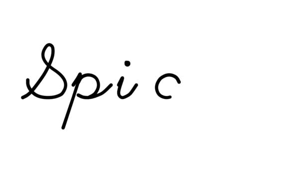 Декоративная Почерковедческая Анимация Паука Шестью Курсивными Готическими Шрифтами — стоковое видео