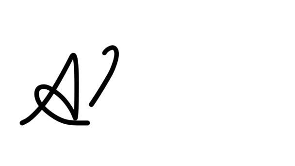 Анімація Манускриптів Альба Шести Курсивних Готичних Шрифтах — стокове відео