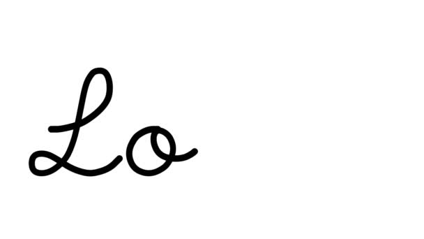 Loon Decorative Handwriting Animation Six Cursive Gothic Fonts — Stock video