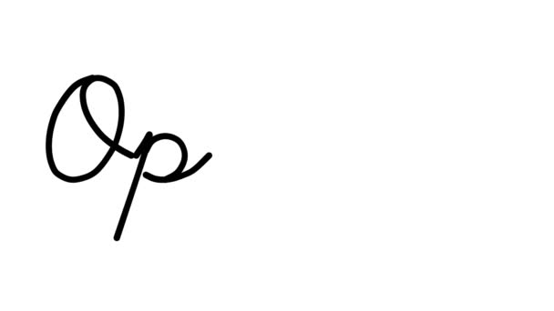 Опіатична Декоративна Анімація Почерку Шести Проклятих Готичних Шрифтах — стокове відео