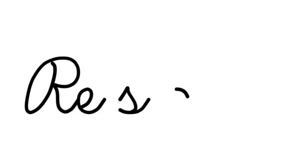 Resale Decorative Handwriting Animation Six Cursive Gothic Fonts — Stock Video