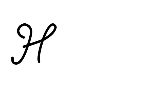 Декоративная Почерковедческая Анимация Hola Шести Курсивных Готических Шрифтах — стоковое видео