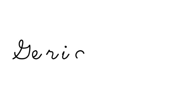 Анимация Декоративный Почерк Шестью Курсивными Готическими Шрифтами — стоковое видео