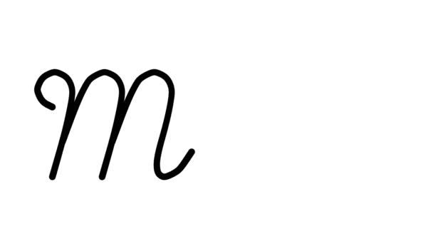 Menu Decorative Handwriting Animation Six Cursive Gothic Fonts — Stock Video