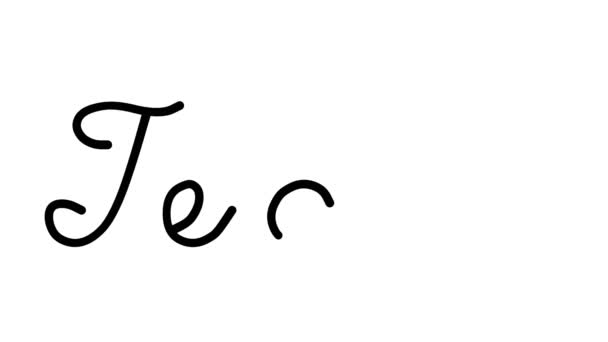 Team Decorative Handwriting Animation Six Cursive Gothic Fonts — Stock Video