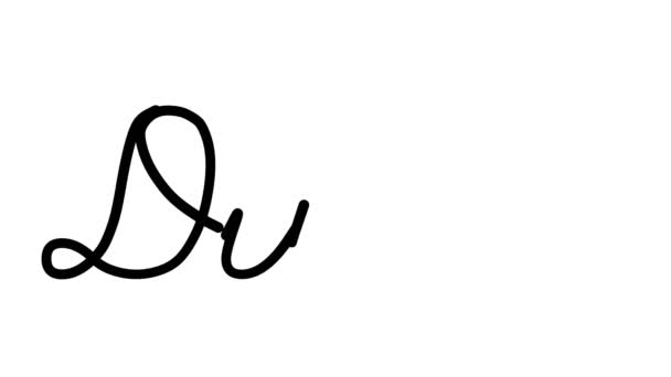 Dusk Decorative Handwriting Animation Six Cursive Gothic Fonts — Stock Video