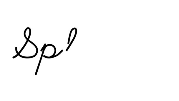 Декоративная Почерковедческая Анимировка Сфинкса Шестью Курсивными Готическими Шрифтами — стоковое видео