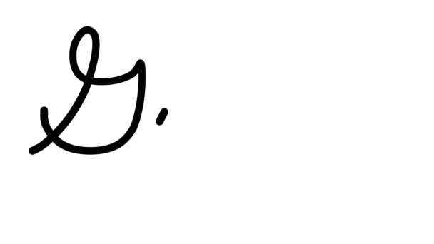 六种草书和哥特式字体的海湾装饰手写体动画 — 图库视频影像