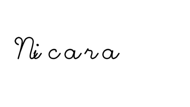 Никарагуа Декоративная Анимация Почерка Шестью Курсивом Готическими Шрифтами — стоковое видео