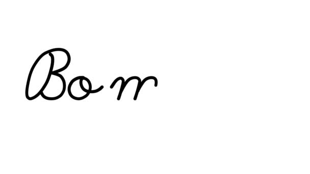 Бомбейская Декоративная Почерковедческая Анимировка Шестью Курсивными Готическими Шрифтами — стоковое видео