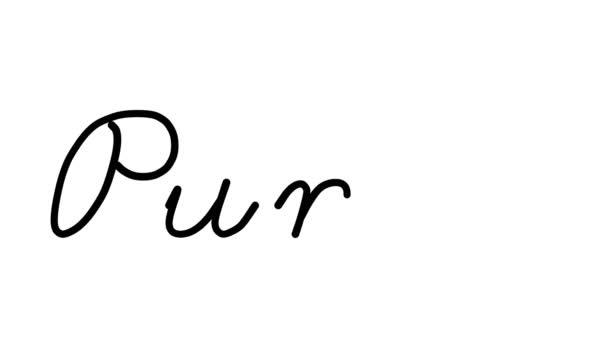 Punch Decorative Handwriting Animation Seis Fuentes Cursivas Góticas — Vídeos de Stock