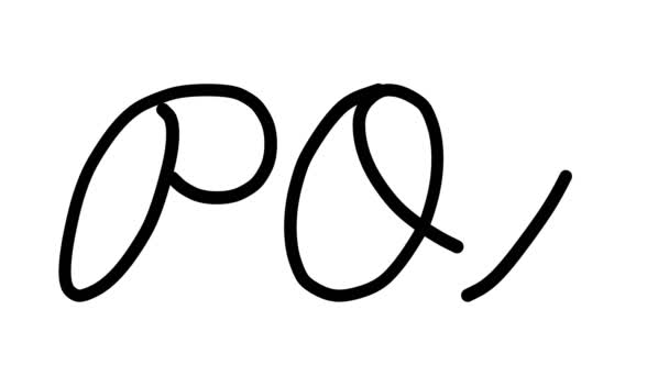 Pos Decorative Handwriting Animation Έξι Cursive Και Gothic Γραμματοσειρές — Αρχείο Βίντεο