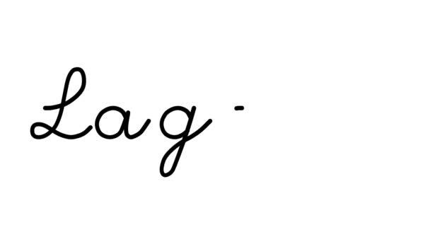 Lagoon Decorative Handwriting Animation Six Cursive Gothic Fonts — Stock Video