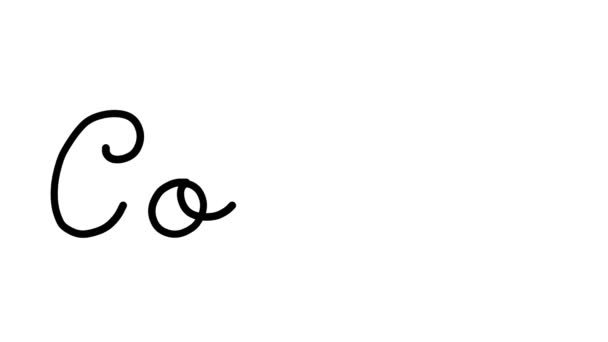 Декоративная Почерковедческая Анимировка Колли Шестью Курсивными Готическими Шрифтами — стоковое видео