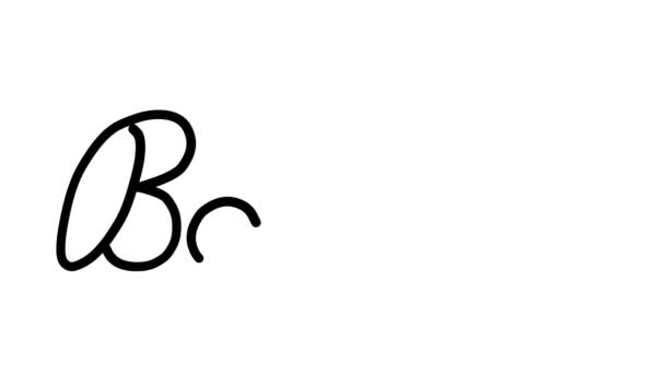 六种草书和哥特字体中的罗勒装饰手写体动画 — 图库视频影像