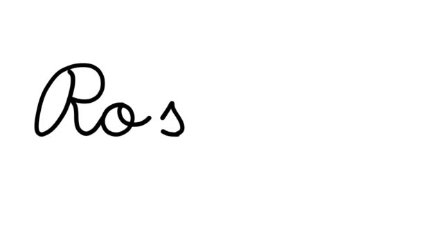 Розарий Декоративный Почерк Анимации Шести Cursive Готические Шрифты — стоковое видео