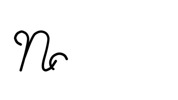 Навельський Декоративний Почерк Анімації Шести Проклятих Готичних Шрифтах — стокове відео