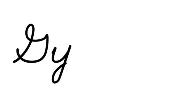 Цыганский Декоративный Почерк Анимация Шести Cursive Готические Шрифты — стоковое видео