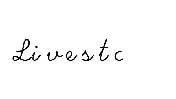 Livestock Decorative Handwriting Animation Six Cursive Gothic Fonts — Stock Video