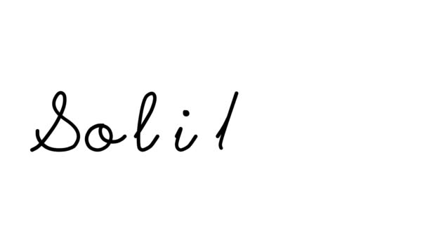 Solitude Decorative Handwriting Animation Six Cursive Gothic Fonts — Stock Video