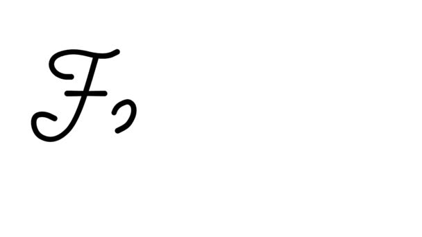 六种草书和哥特式字体中的渡船装饰手绘动画 — 图库视频影像