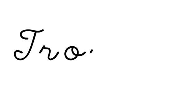 Тропіки Декоративна Анімація Почерку Шести Проклятих Готичних Шрифтах — стокове відео