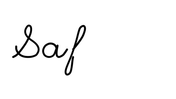 Safari Decorative Handwriting Animation Six Cursive Gothic Fonts — Stock Video