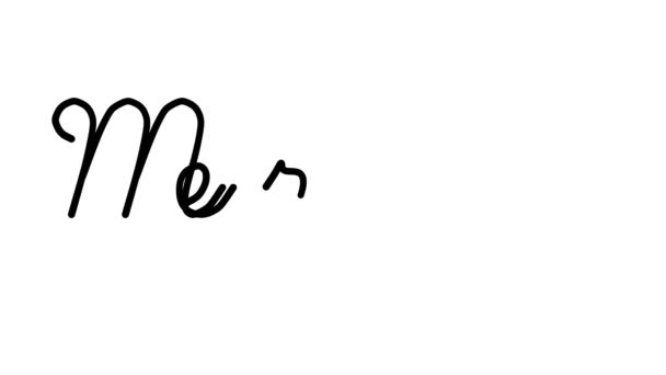 Злиття Декоративного Почерку Анімації Шести Проклятих Готичних Шрифтах — стокове відео