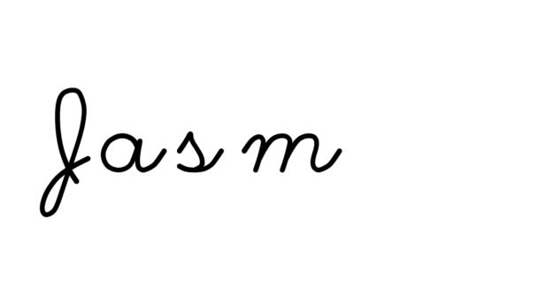 Декоративная почерковедческая анимация Жасмин шестью курсивными и готическими шрифтами