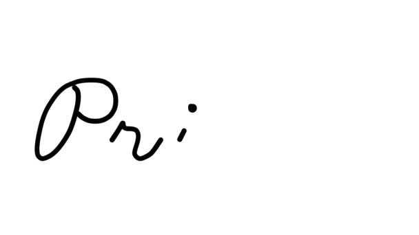 Анимация Декоративный Почерк Священника Шестью Проклятыми Готическими Шрифтами — стоковое видео