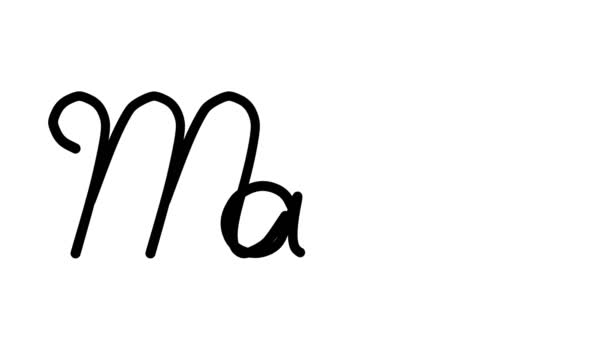 Мауи Декоративная Анимация Почерка Шести Курсив Готический Шрифт — стоковое видео
