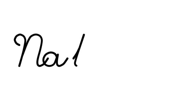 Натальний Декоративний Почерк Шести Курсивних Готичних Шрифтах — стокове відео