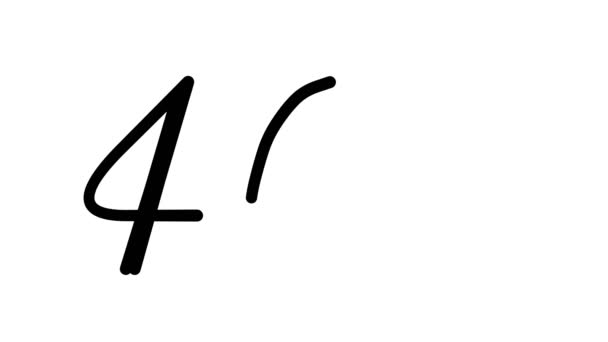404 Декоративная Почерковедческая Анимировка Шестью Курсивными Готическими Шрифтами — стоковое видео