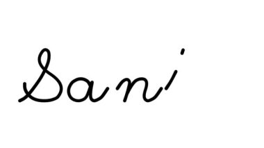 Altı El Yazısı ve Gotik Yazı Tipiyle Noel Baba Dekoratif El Yazısı Animasyonu