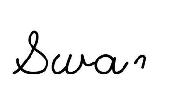 Kuğu Dekoratif El Yazısı Animasyonu Altı El yazısı ve Gotik Yazı Tipi